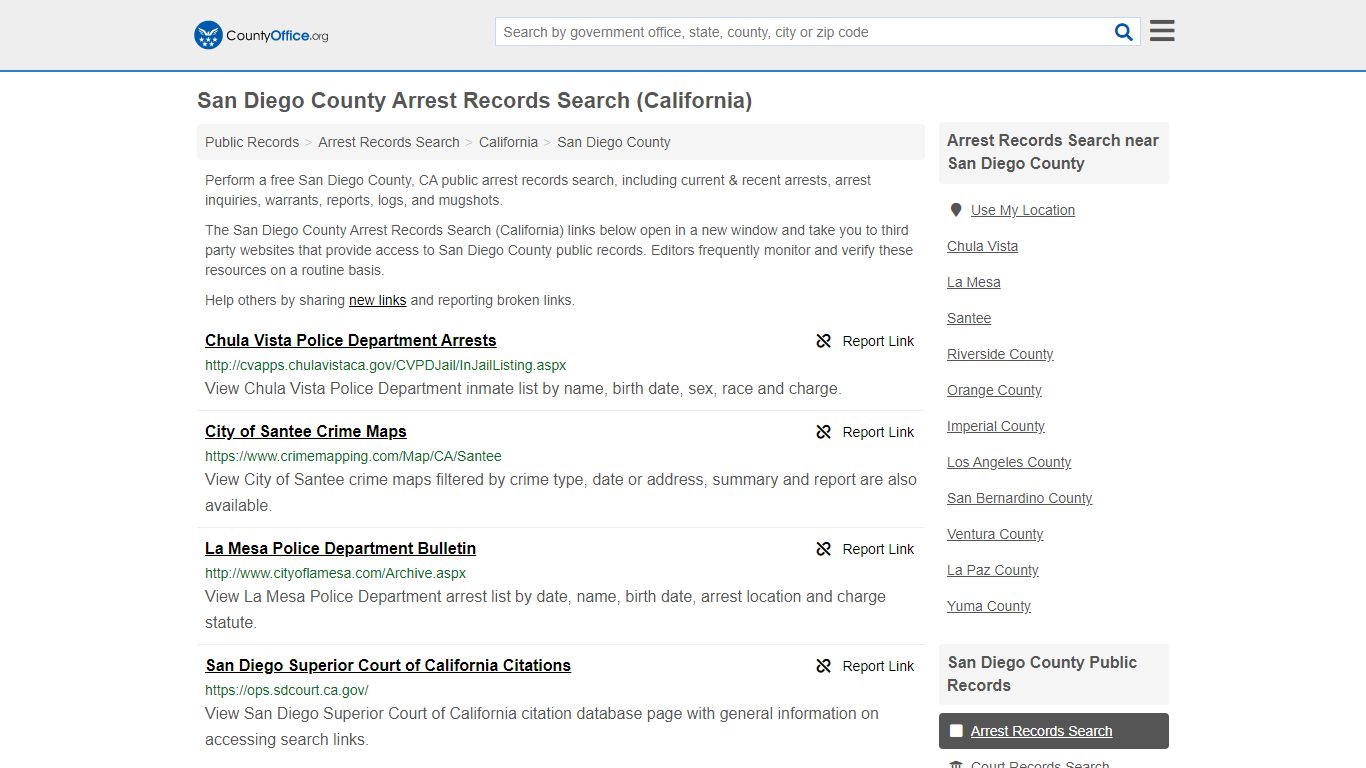 Arrest Records Search - San Diego County, CA (Arrests ...