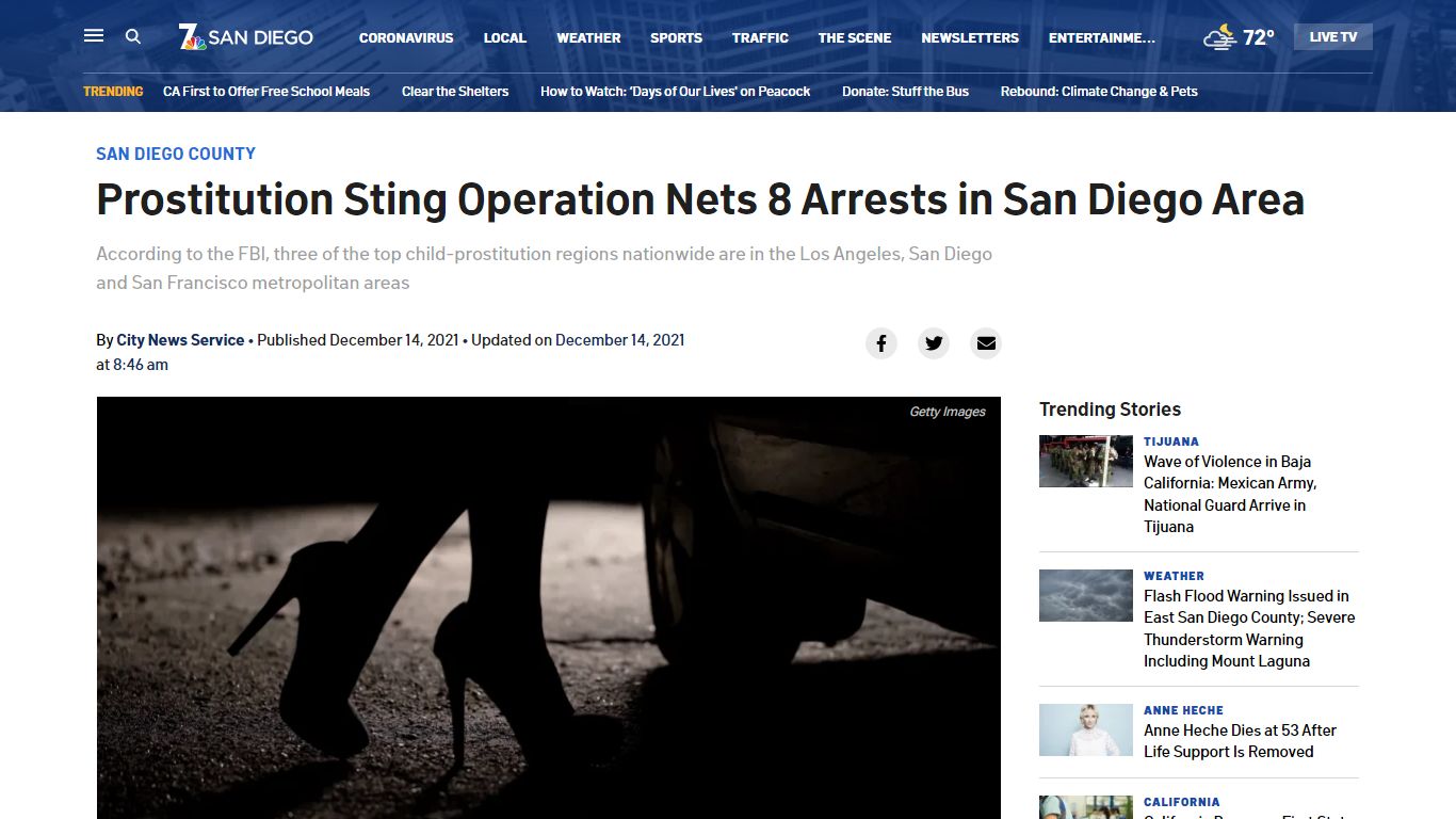 San Diego Area Prostitution Sting Operation Nets 8 Arrests ...